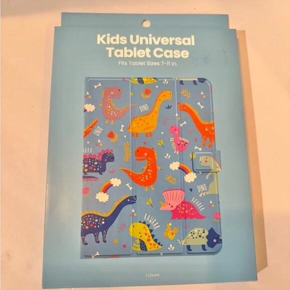 Kids Universal Tablet Case (7-11in) Dinosaur Folio w/Stand & Screen Cove - Picture 4 of 4